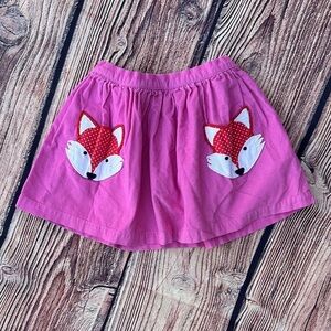 Mini Boden Vibrant Pink Fox Skirt